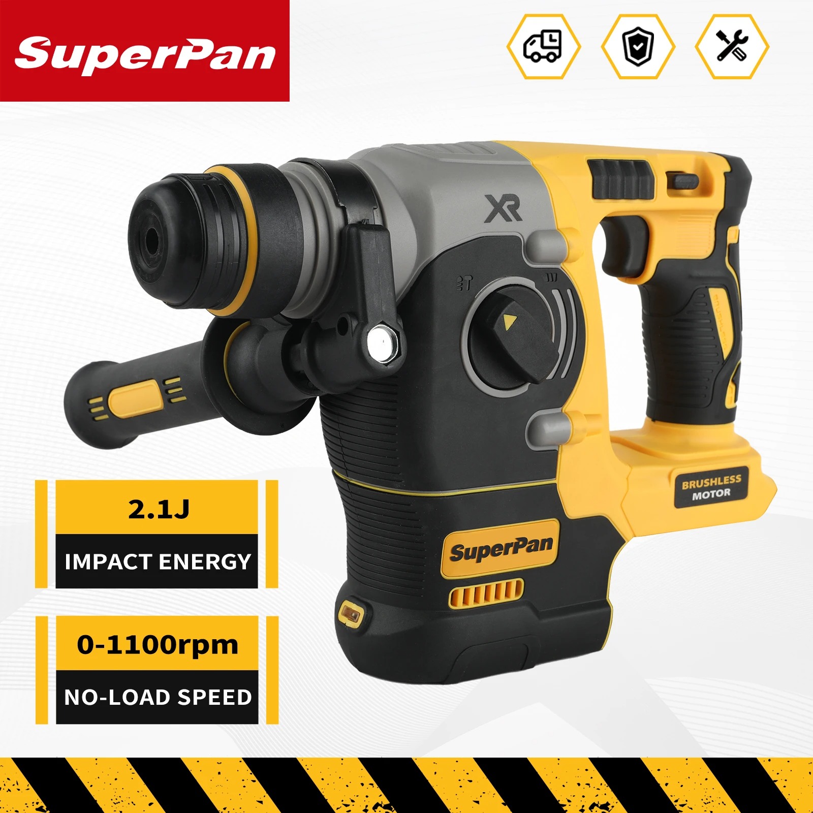 SuperPan 360° Rotating Handle Cordless Rotary Hammer - Image 2