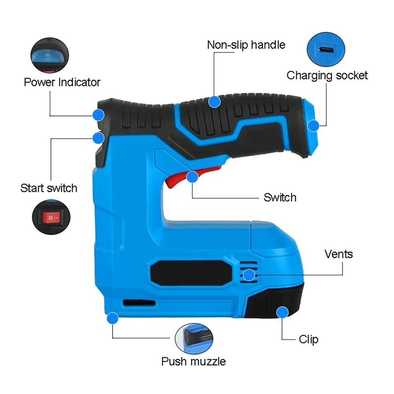 SeeSii Professional Cordless Electric Stapler & Nailer - Image 2