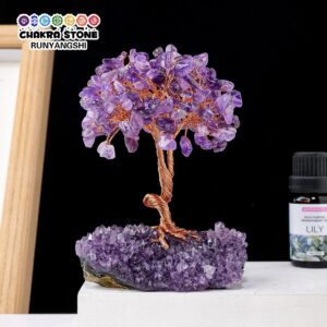 AetherGlow Amethyst Dreams Crystal Bonsai Tree