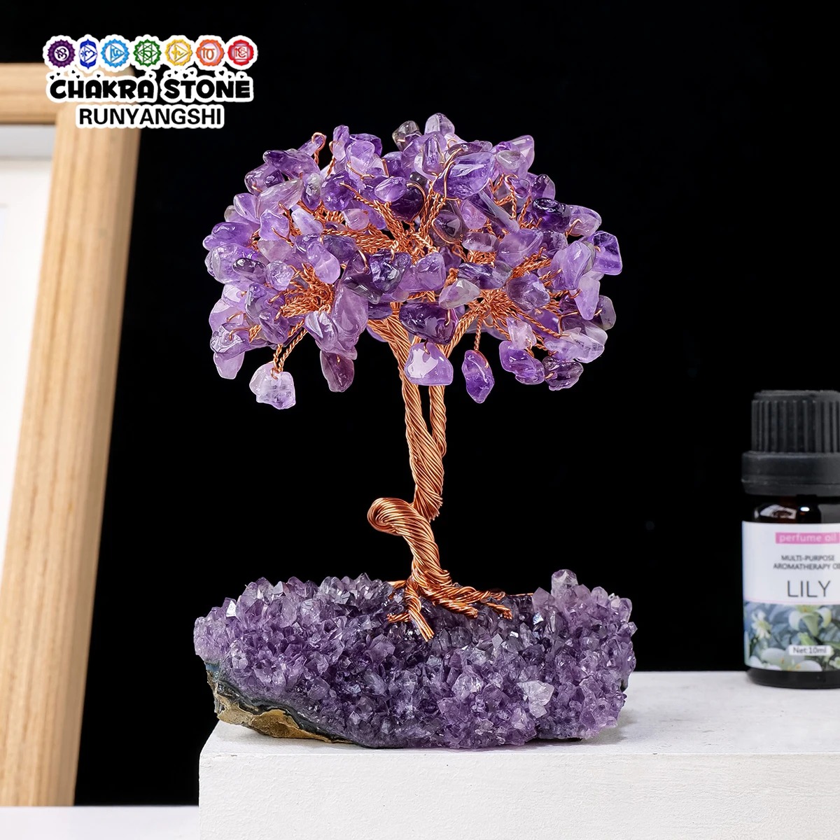 AetherGlow Amethyst Dreams Crystal Bonsai Tree