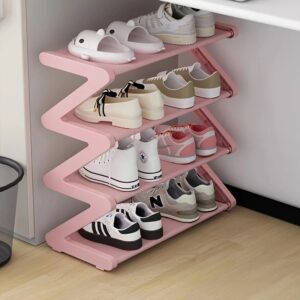 PUREORGANIZER Space-Saving Shoe Rack – 4-Tier Modular Footwear Organizer