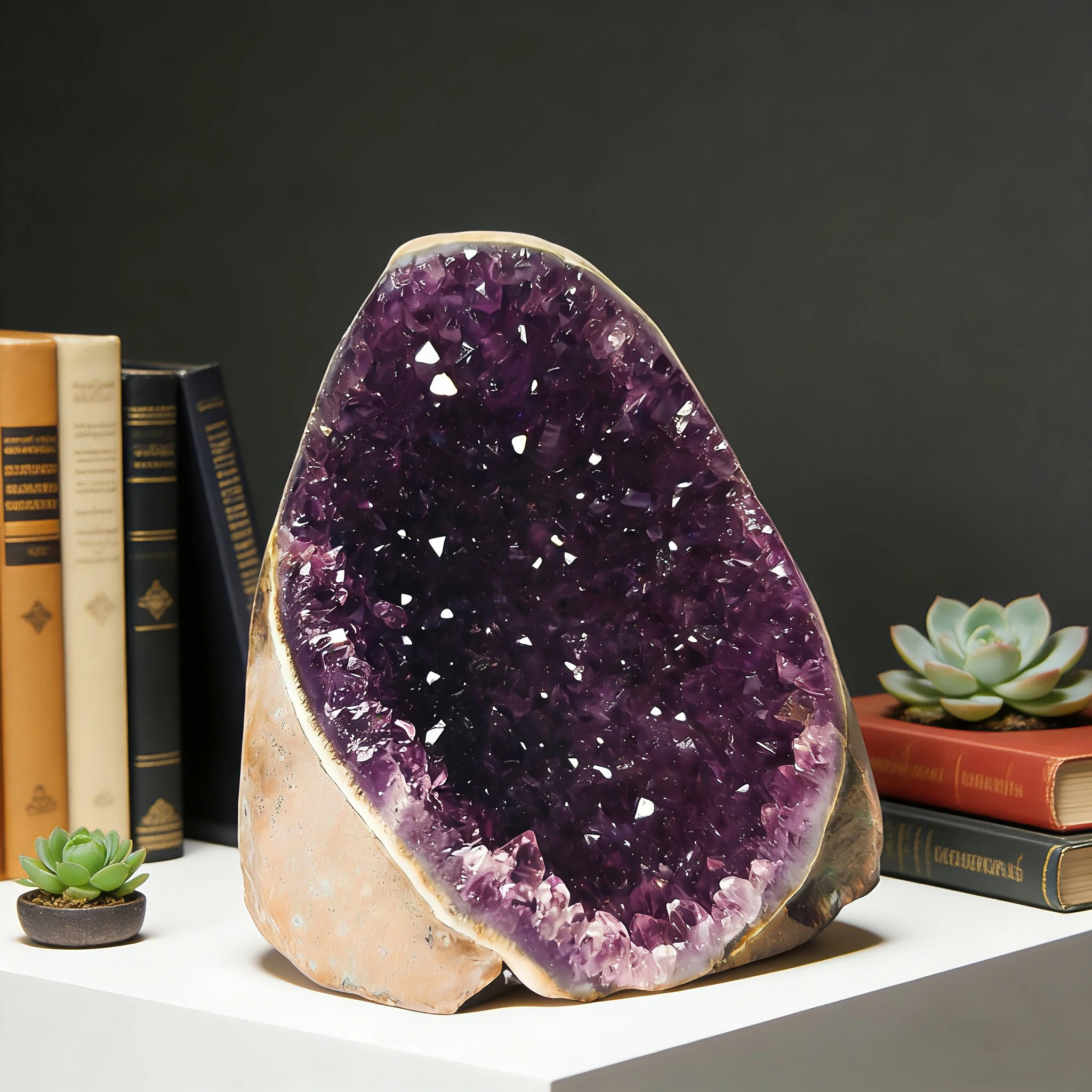 AetherGlow Deep Purple Amethyst Geode - Image 2
