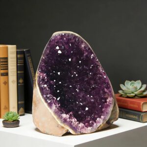 AetherGlow Deep Purple Amethyst Geode