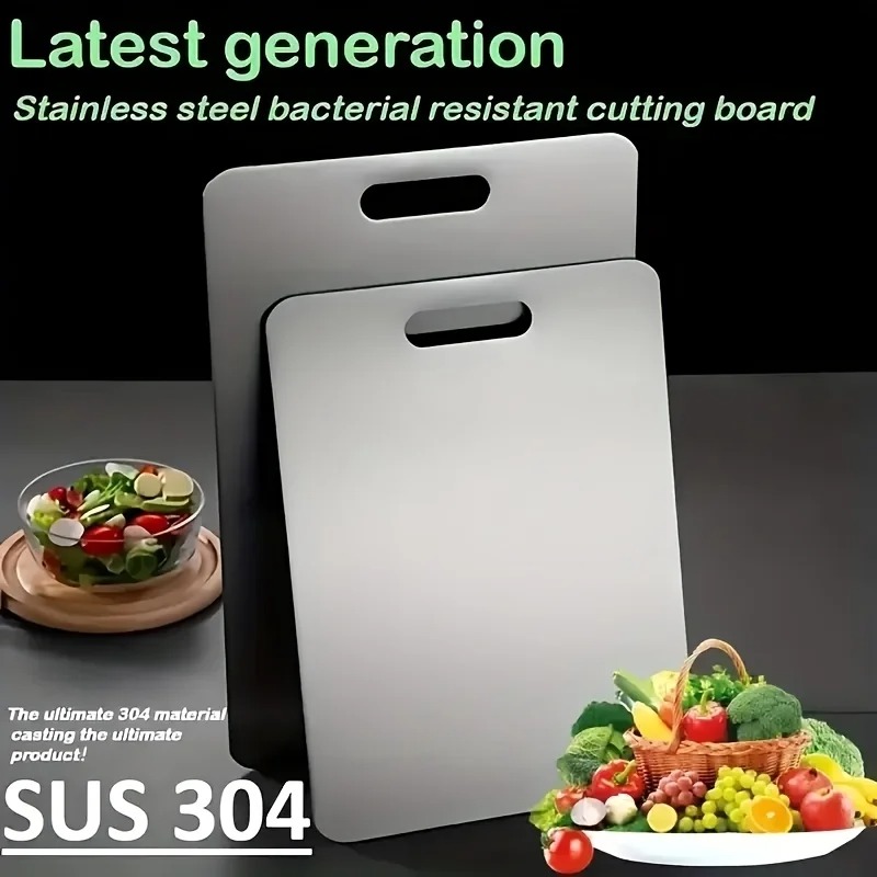 EcoCrisp Stainless Steel Cutting Board – Hygienic & Ultra-Durable Meat & Veggie Surface - Image 2