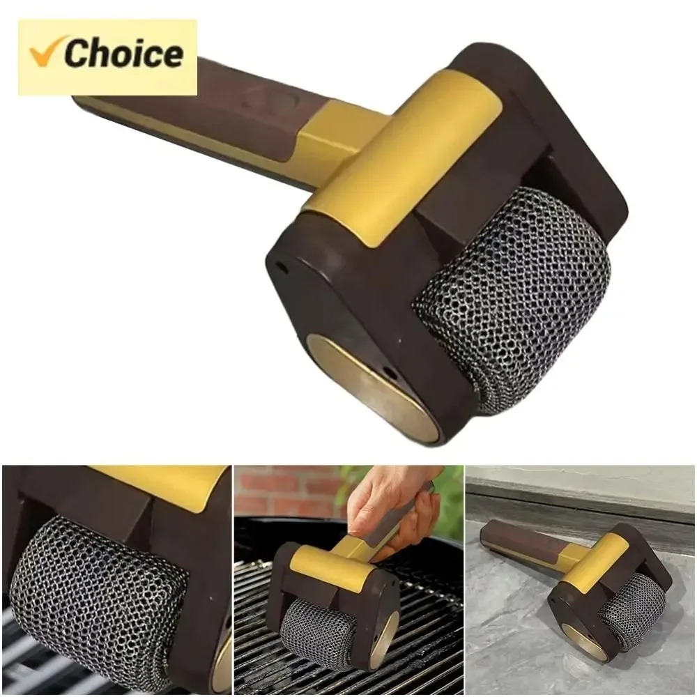 StahlEdge GrillMaster Pro – Heavy-Duty Stainless Steel Mesh BBQ Cleaning Brush - Image 2
