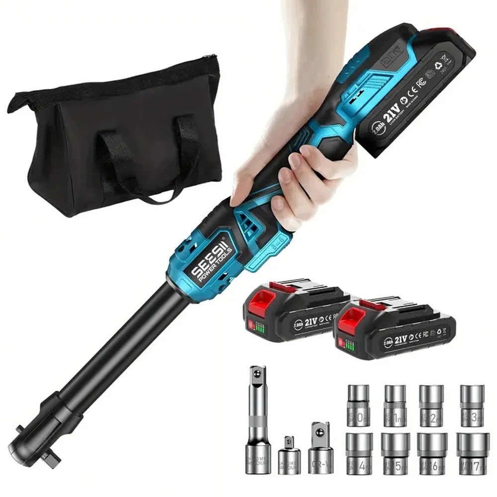 SeeSii 21V Professional Extra-Long Cordless Ratchet Wrench - Image 2