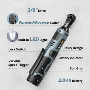 TaskStar Professional Cordless Electric Ratchet Wrench