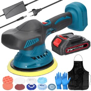 TEGATOK 21V Cordless Dual-Action Orbital Polisher & Buffer Kit