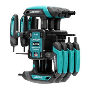LIBRATON 14-Piece Professional T-Handle Hex Key Wrench Set