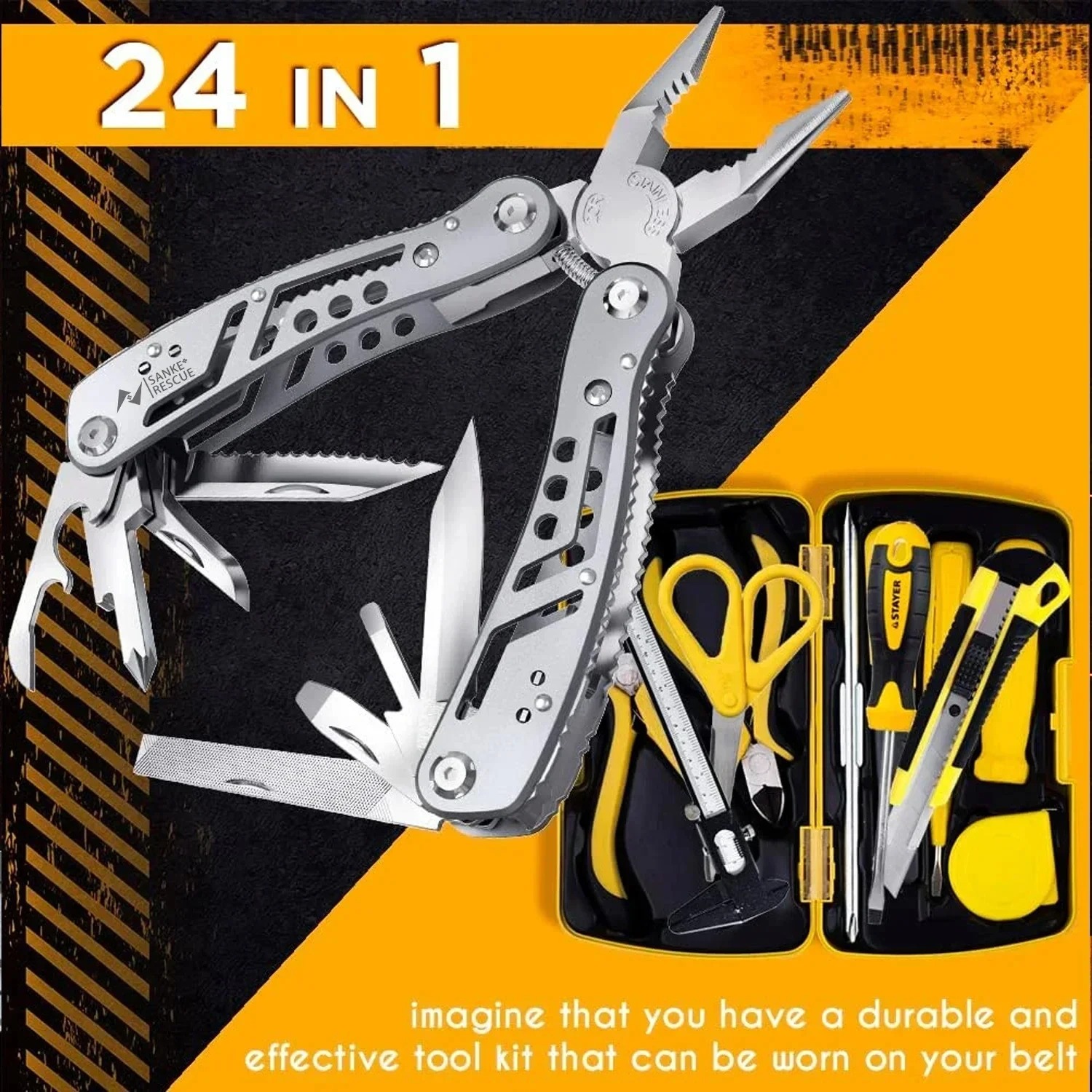 SANKE RESCUE Heavy-Duty Stainless Steel Multi-Tool - Image 3