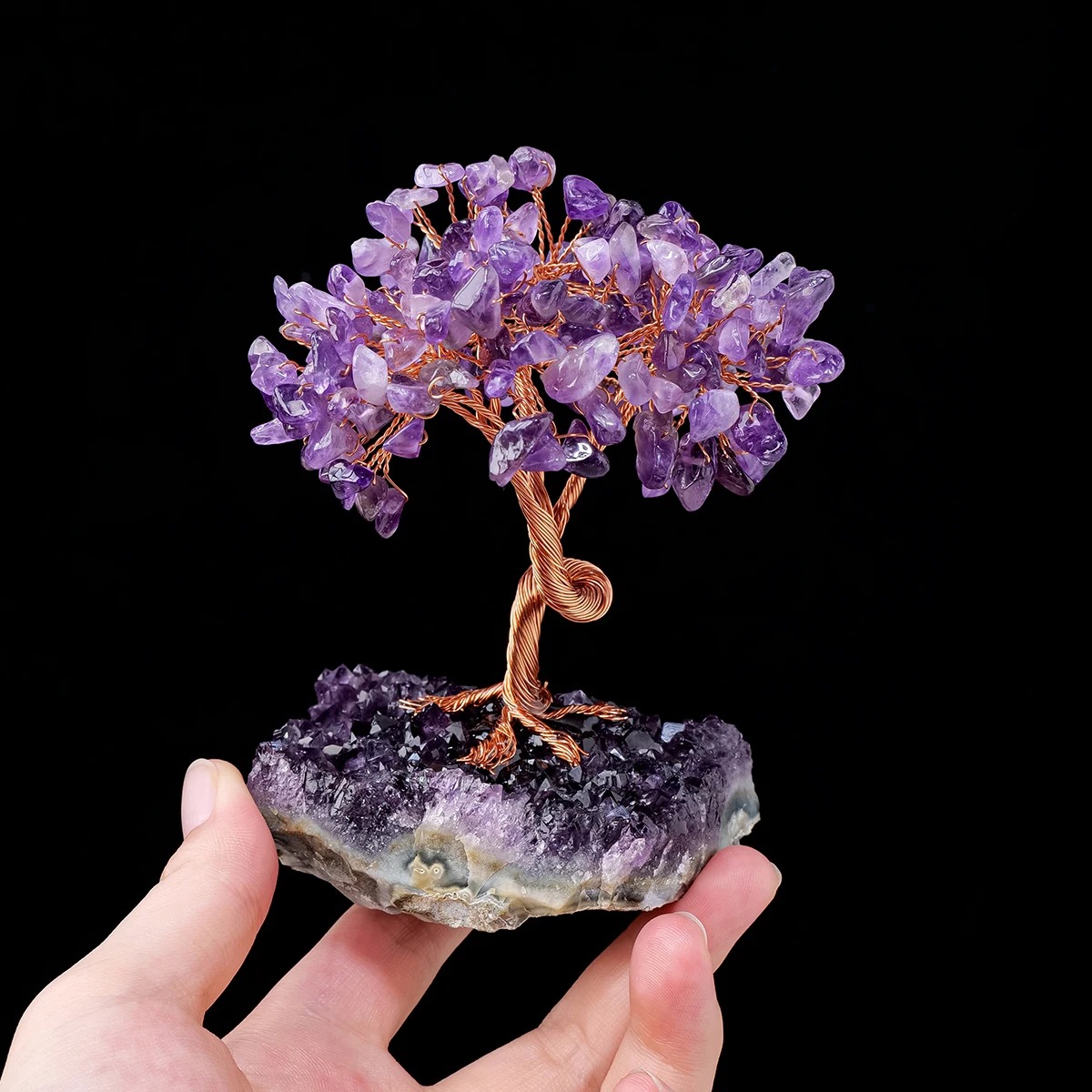 AetherGlow Amethyst Dreams Crystal Bonsai Tree - Image 3