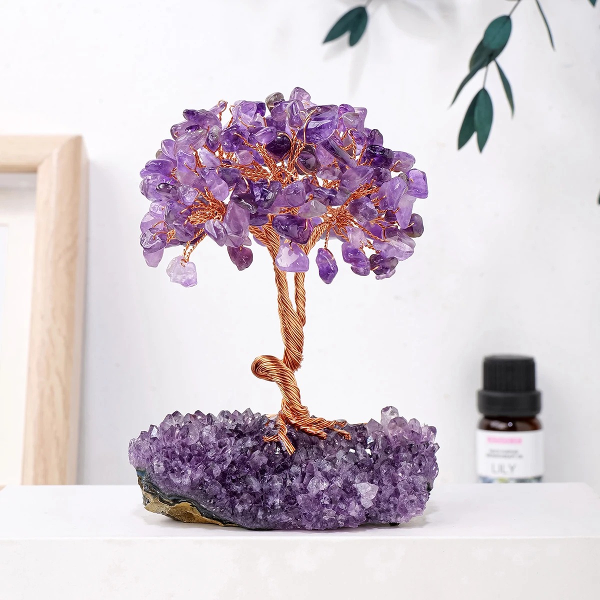 AetherGlow Amethyst Dreams Crystal Bonsai Tree - Image 4