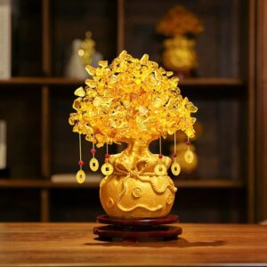AetherGlow Golden Citrine Money Tree