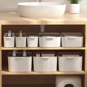 AZURA Modular Storage Bins – Ribbed Texture Organizer Set