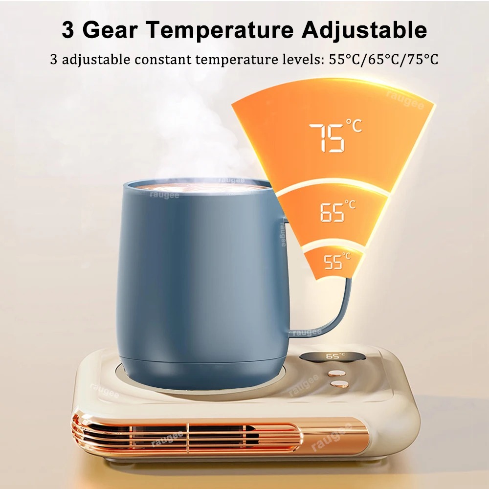 AuraTherm Smart Mug Warmer & Desktop Coaster – Digital Temperature Control Heater - Image 2