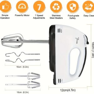 ChefMekanix SwiftMix – 7-Speed Ergonomic Hand Mixer with Auto-Eject