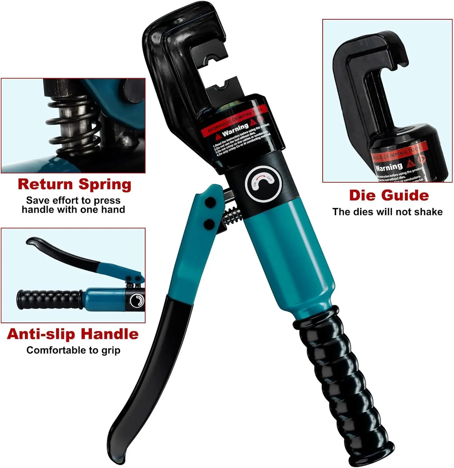 SeeSiiProfessional Manual Hydraulic Cable Terminal Crimper