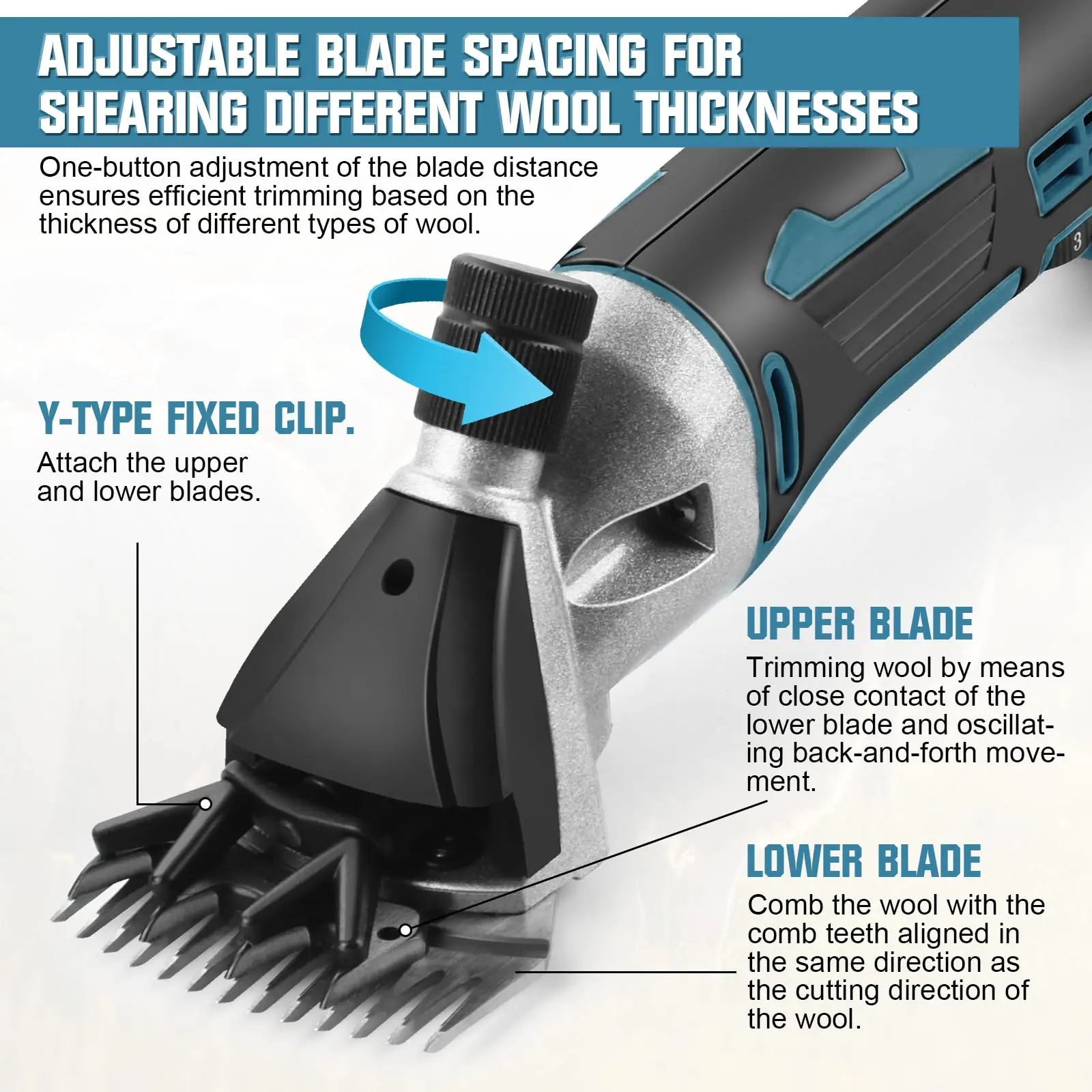 VEVOR Professional 21V Cordless Electric Sheep Shears