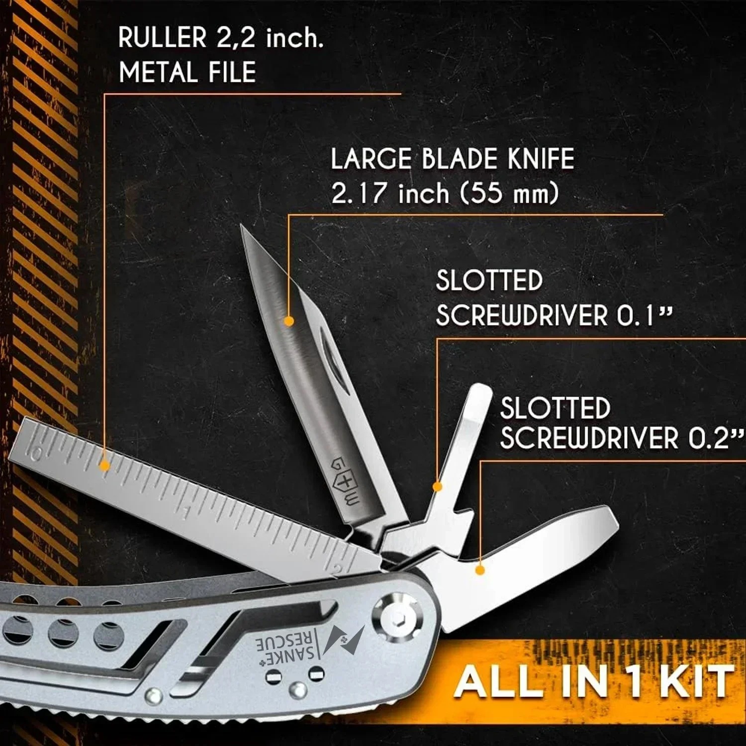 SANKE RESCUE Heavy-Duty Stainless Steel Multi-Tool - Image 4