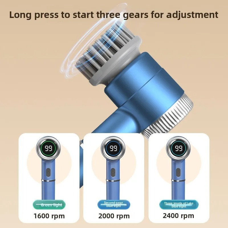 SwiftScrub Speed Electric Spin Scrubber with LED Display - Image 4