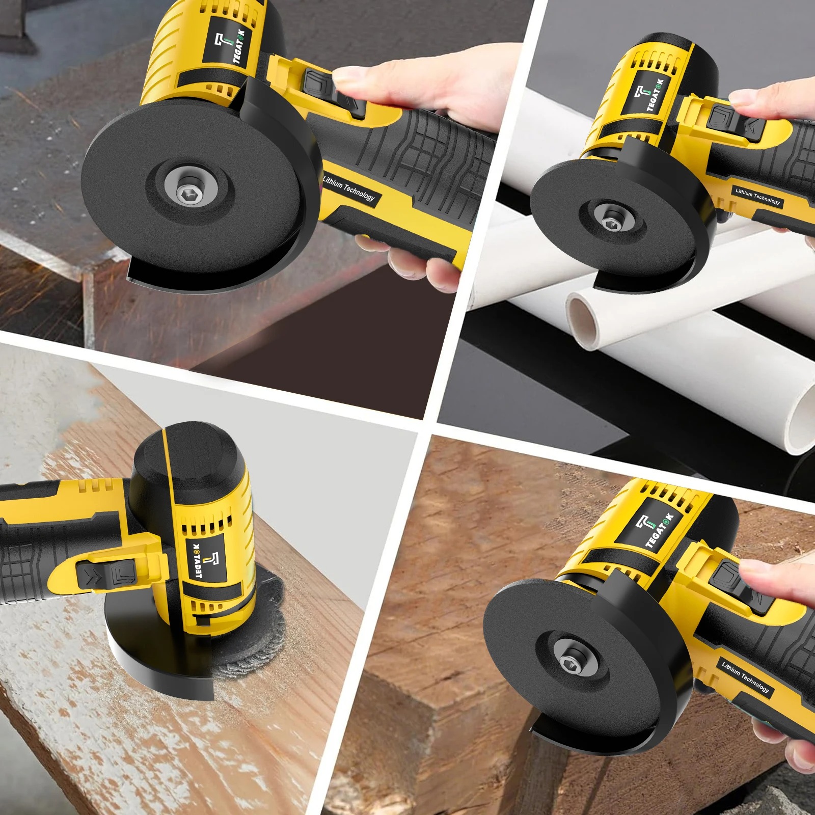 TEGATOK 12V Mini Cordless Angle Grinder - Image 5