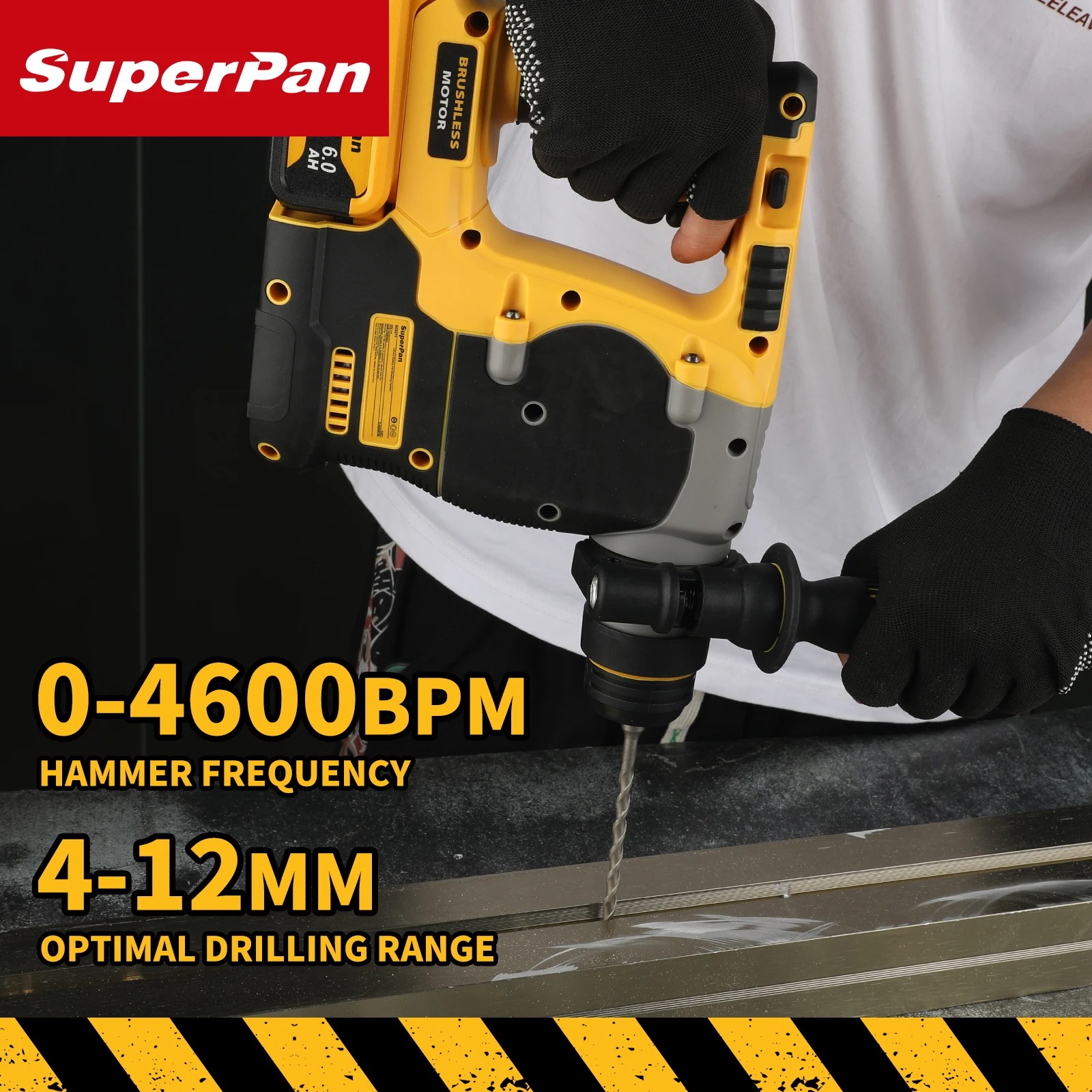 SuperPan 360° Rotating Handle Cordless Rotary Hammer - Image 5