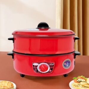 ChefMekanix High-Capacity Electric Wok & Stir-Fry Skillet