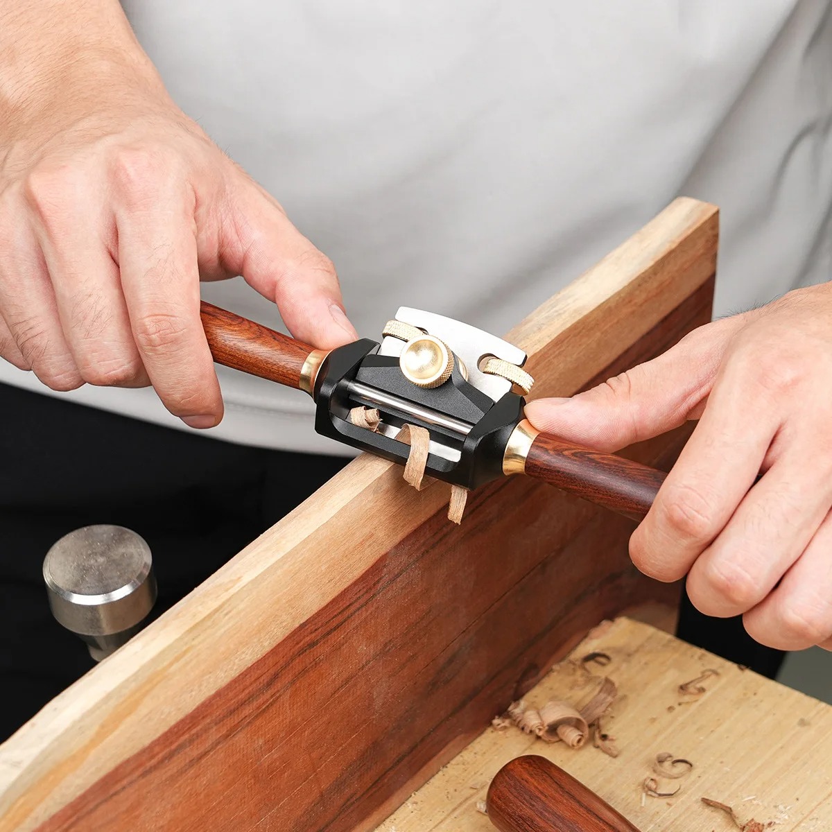 ALLOY Classic Rosewood & Brass Spokeshave for Curved Surfaces