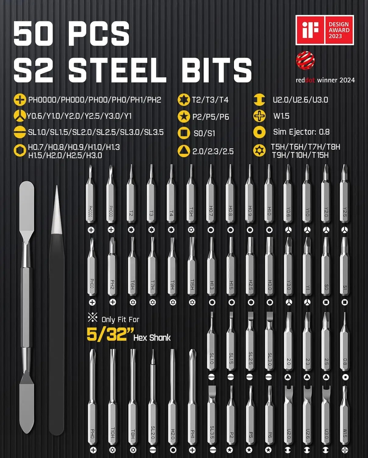 VMAN 140-Piece Ultimate Precision Electric Screwdriver Set - Image 5