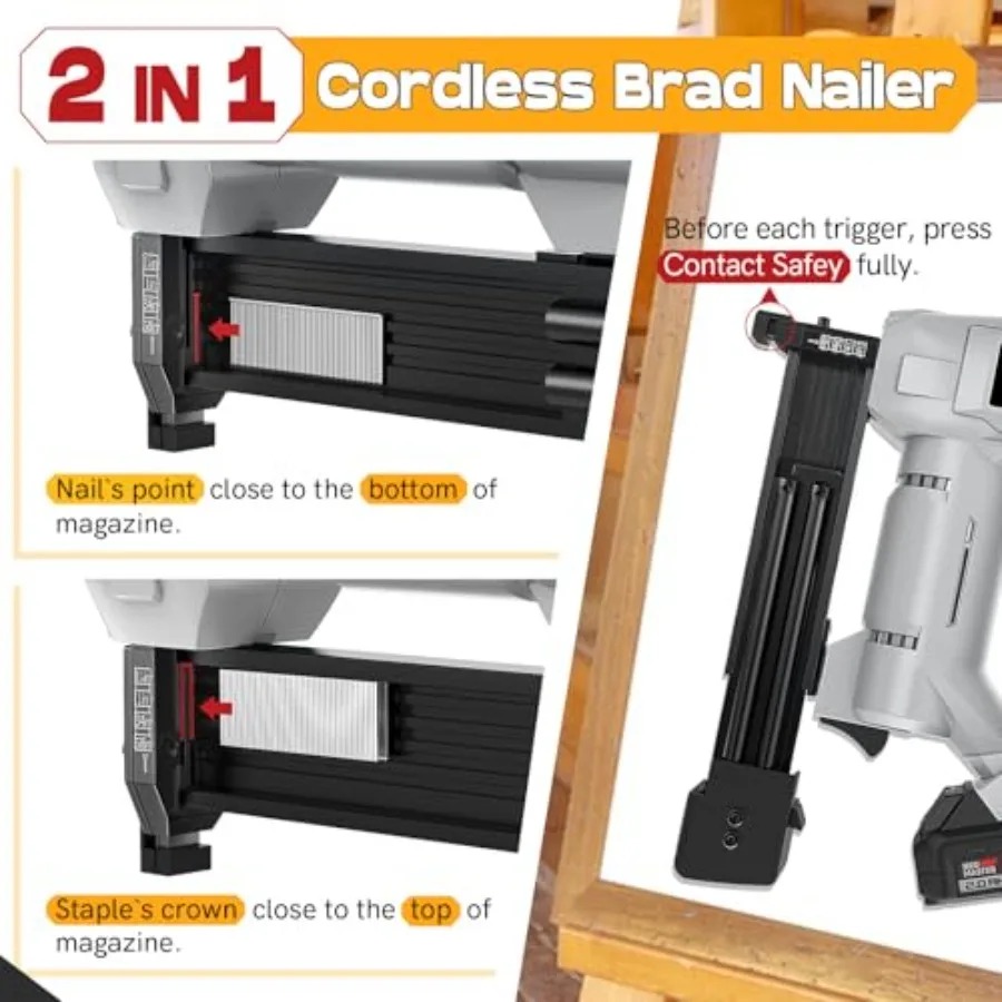BATAVIA Professional 18V Cordless 2-in-1 Brad Nailer & Stapler - Image 5