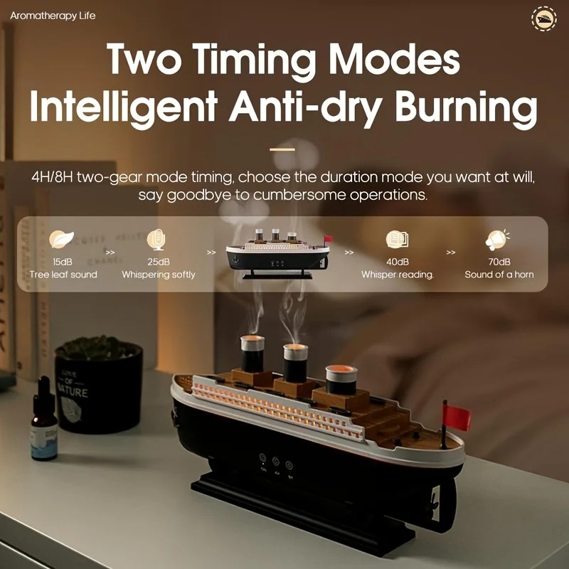 SteamVoyagecOcean Jellyfish Mist Ship Humidifier and Diffuser - Image 5