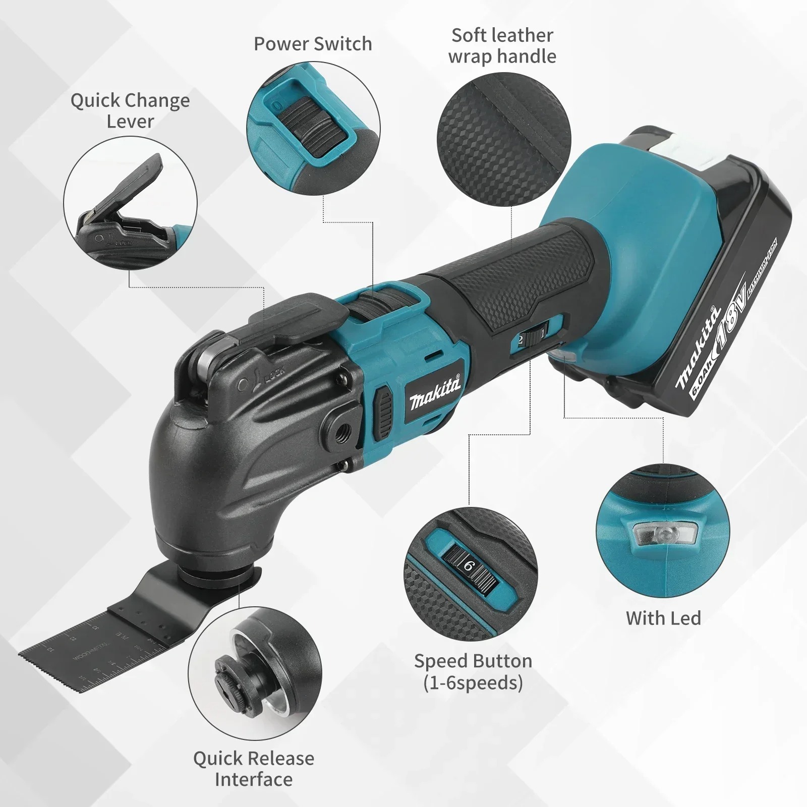 Makita Professional 18V Cordless Oscillating Multi-Tool - Image 3