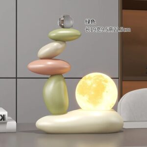 AetherGlow Lunar Balance Sculptural Table Lamp