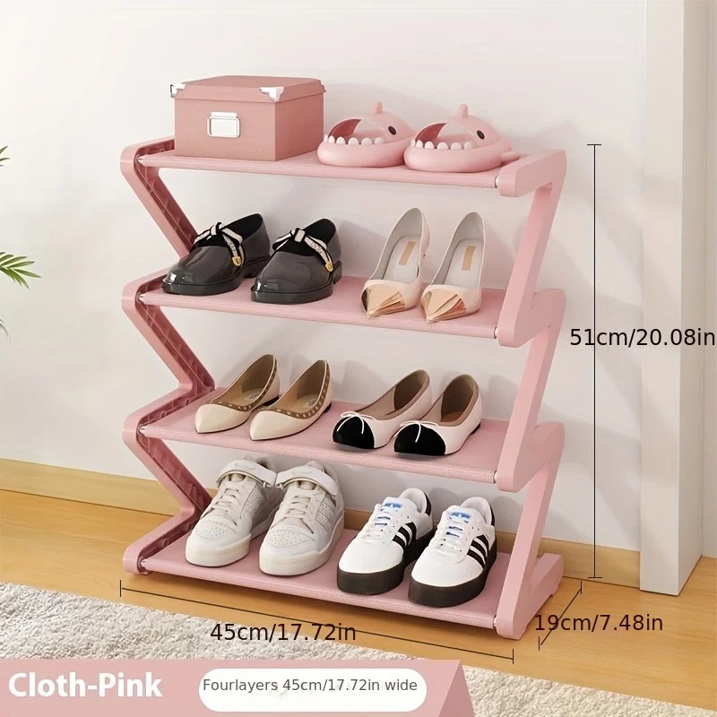 PUREORGANIZER Space-Saving Shoe Rack – 4-Tier Modular Footwear Organizer - Image 3