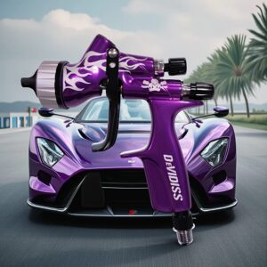 DEVIDISS Custom Edition Purple Anodized Paint Gun